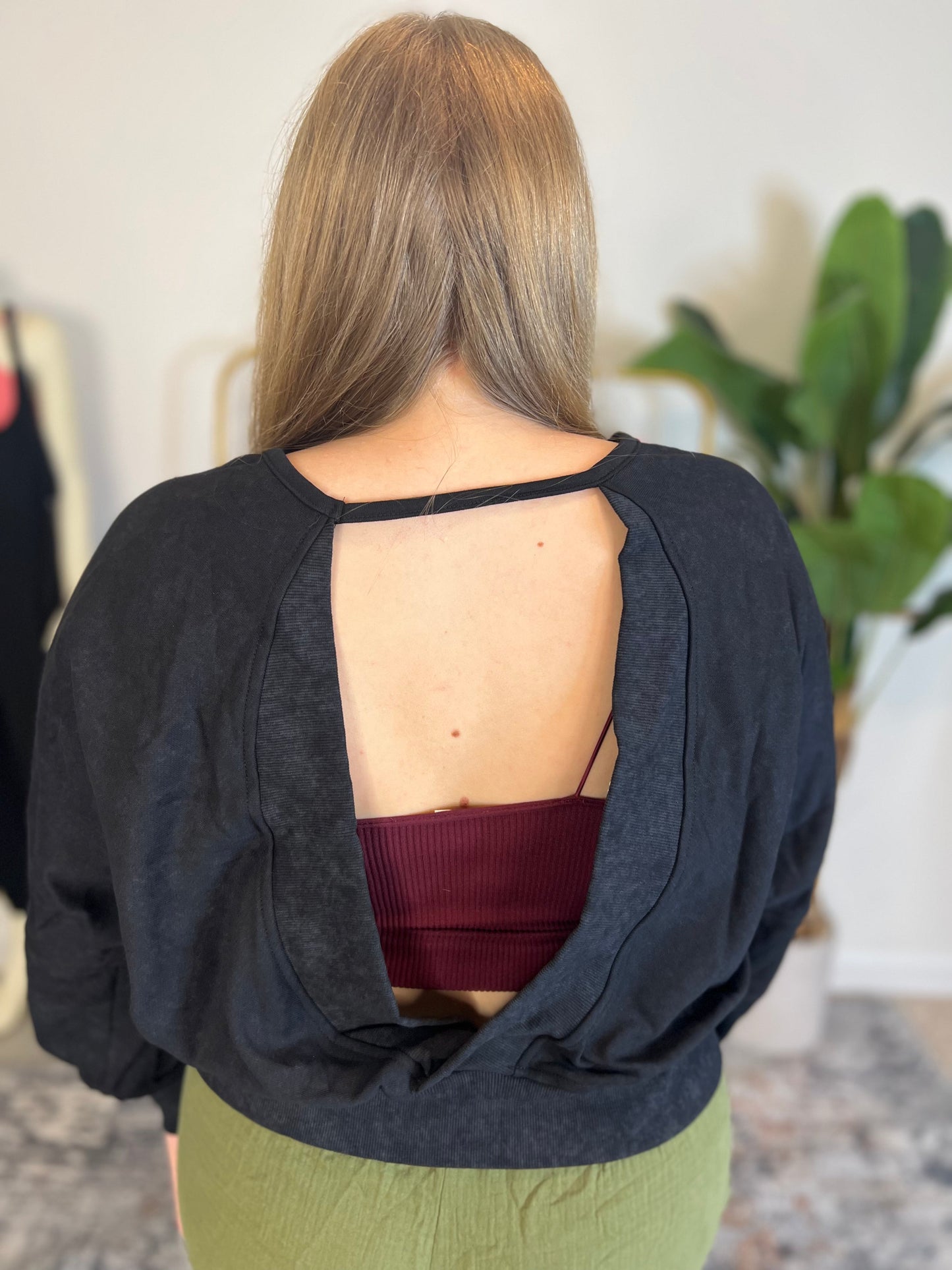 Shaina Open Back Sweater