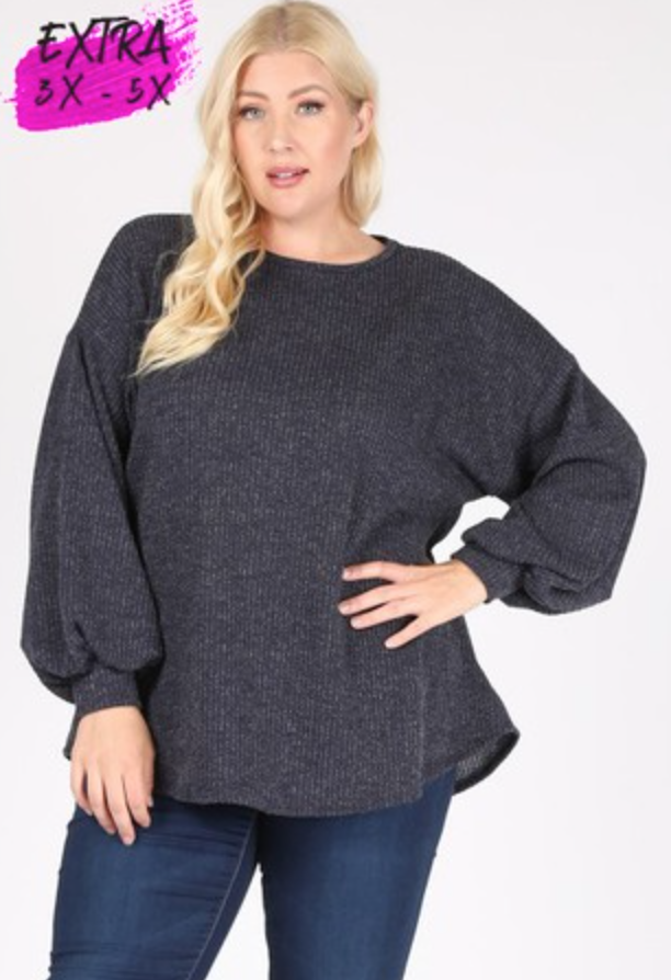 Bubble Sleeve Top *Extended Sizes*