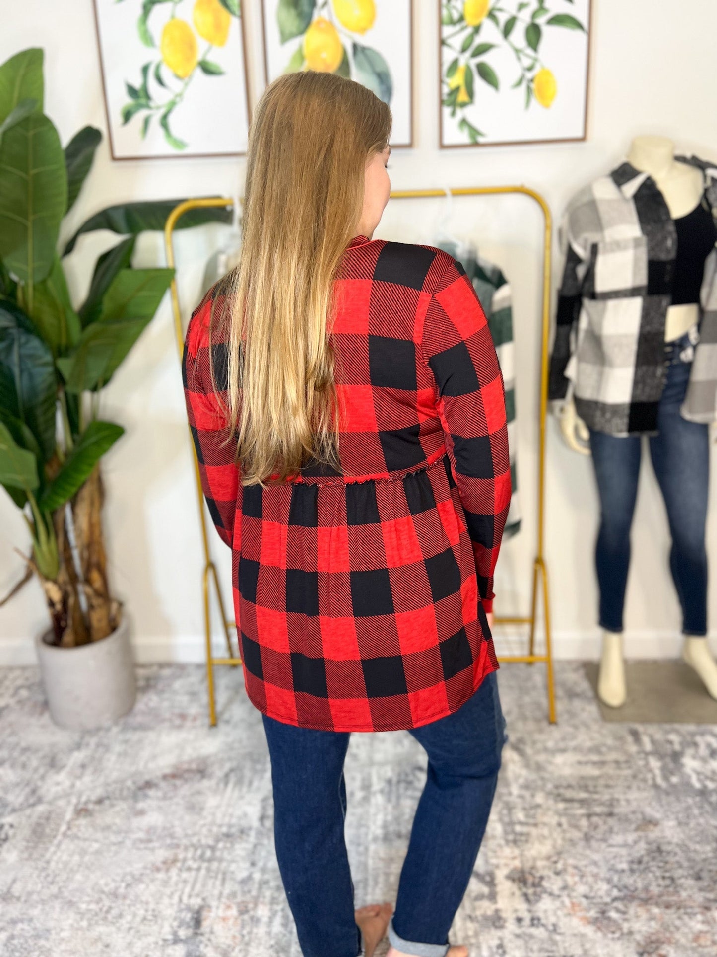Beckham Plaid Top