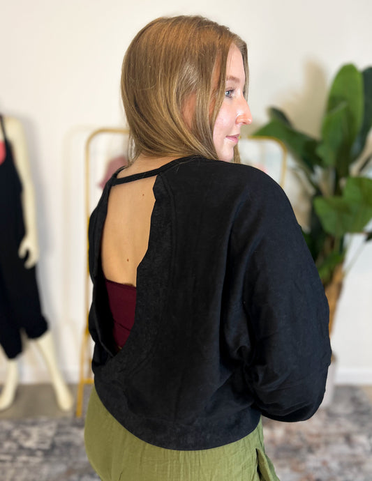 Shaina Open Back Sweater