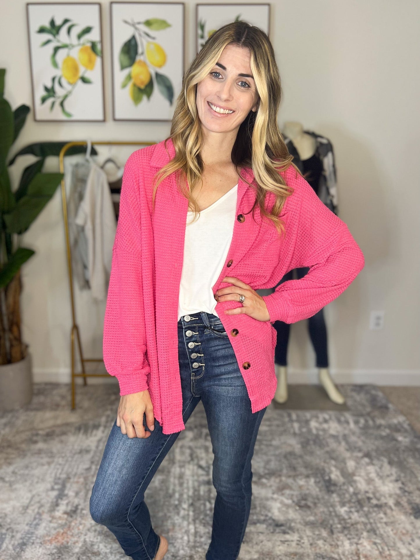 Waffle Knit Top