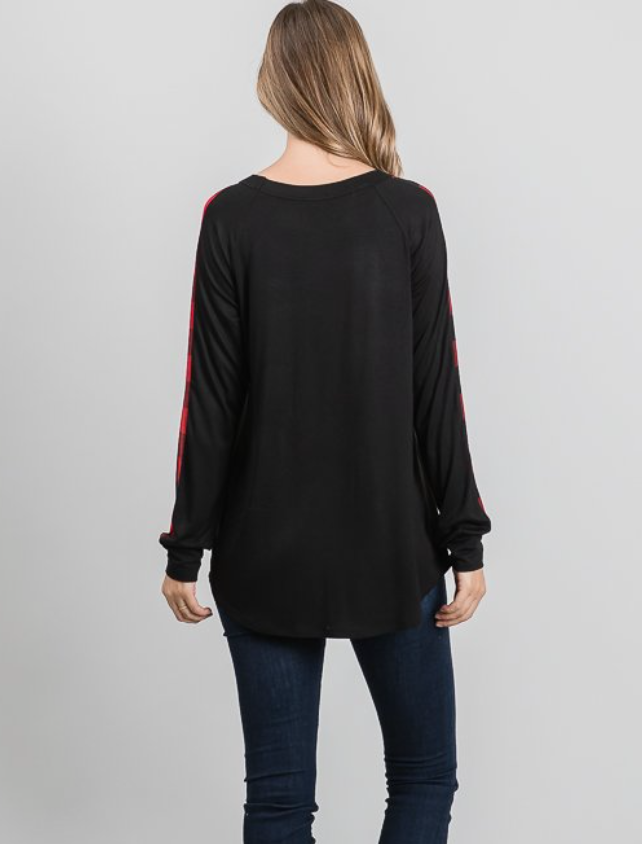 Please Me Plaid Top