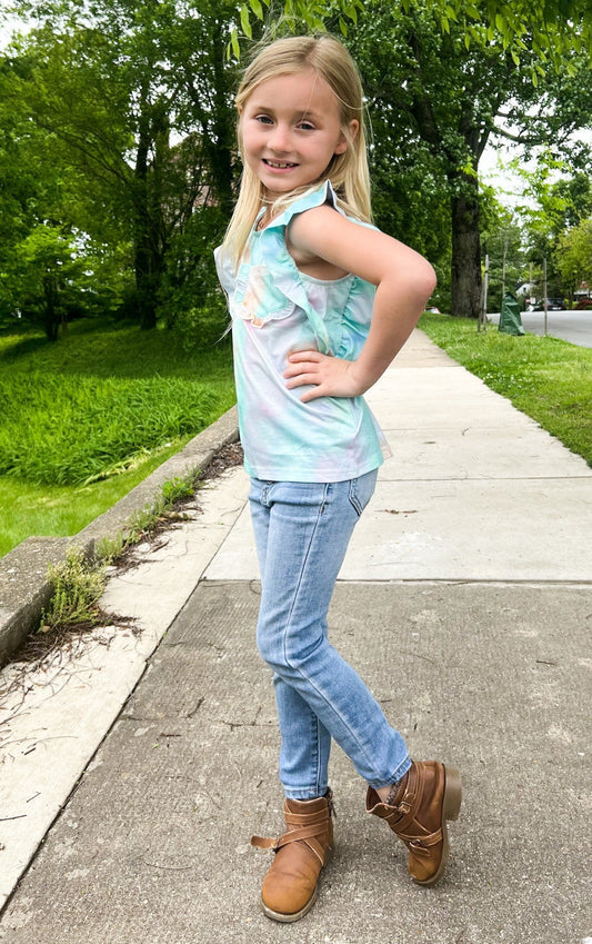 Jessica Ruffle Top- Mini