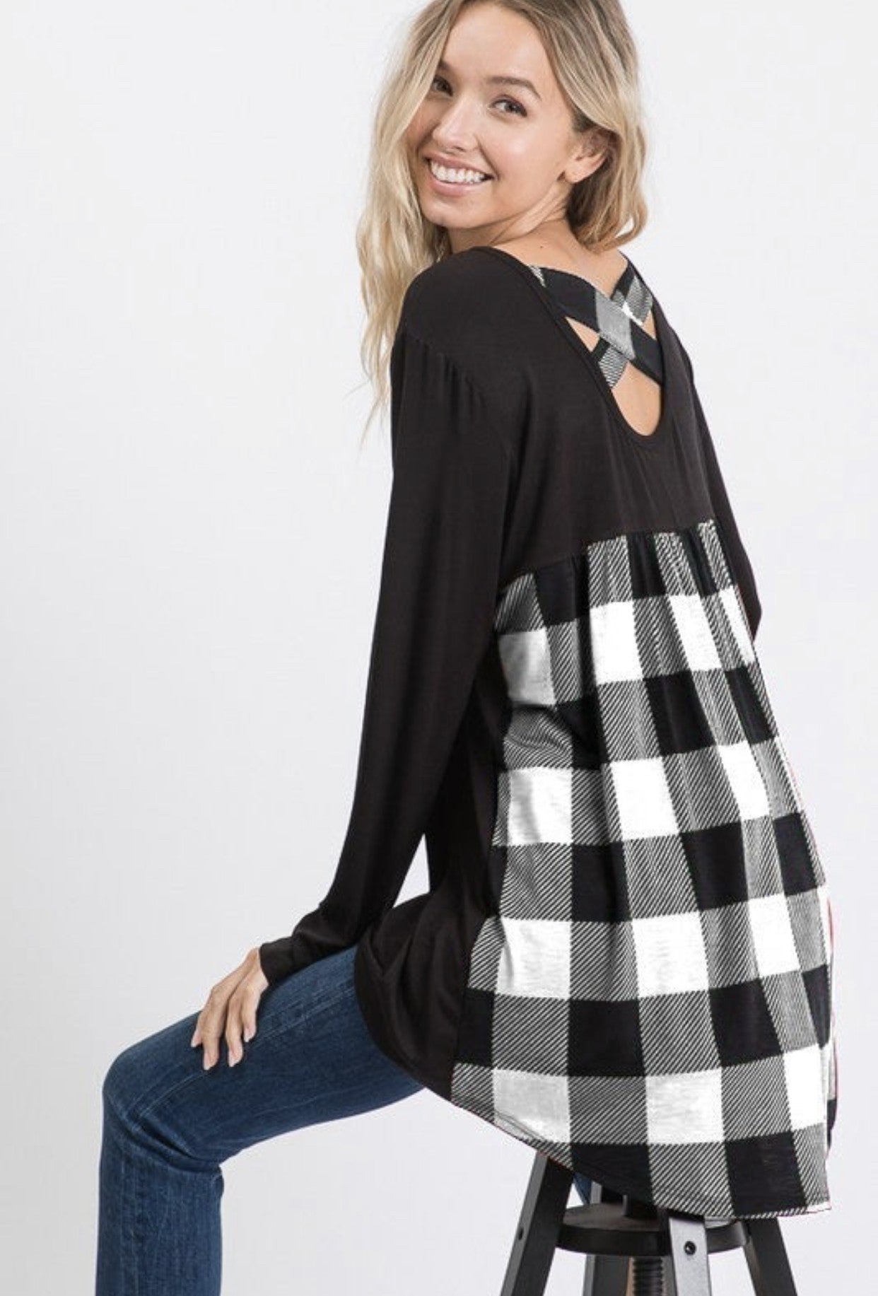 Annie Plaid Top