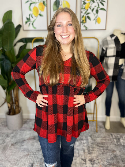 Beckham Plaid Top