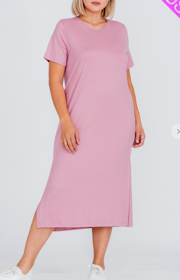 Delilah T-Shirt Dress-Plus